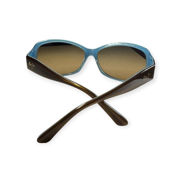 Maui Jim MJ 295 Nalani Polarized Sunglasses Japan Oversized Brown Blue w/ Case main image 4